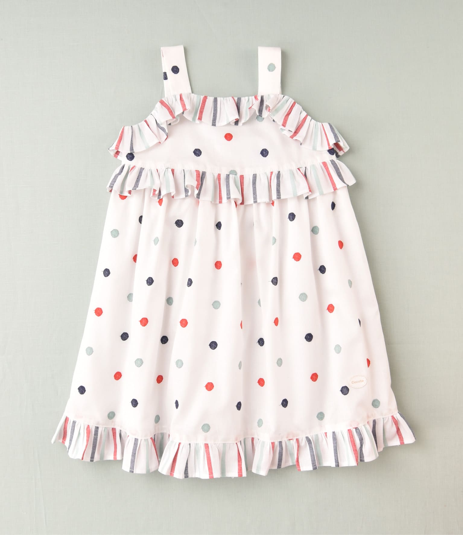 Vestido de lunares multicolor niña