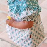 Vestido flores turquesa bebé niña