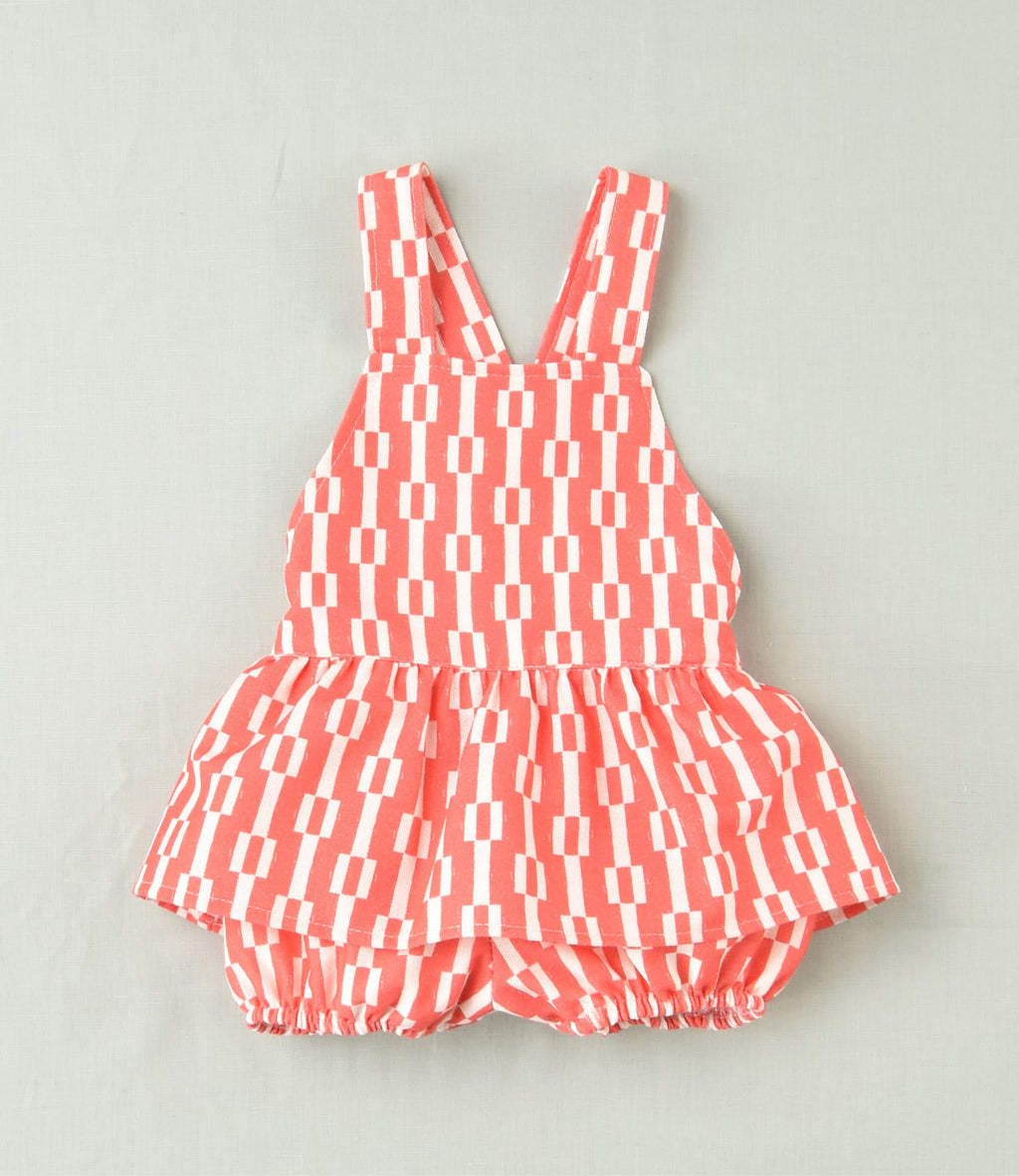 Braguita bebé niña estampado geométrico rojo y blanco