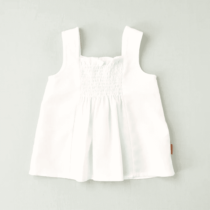 Blusa blanca tirantes niña