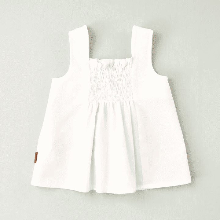Blusa blanca tirantes niña