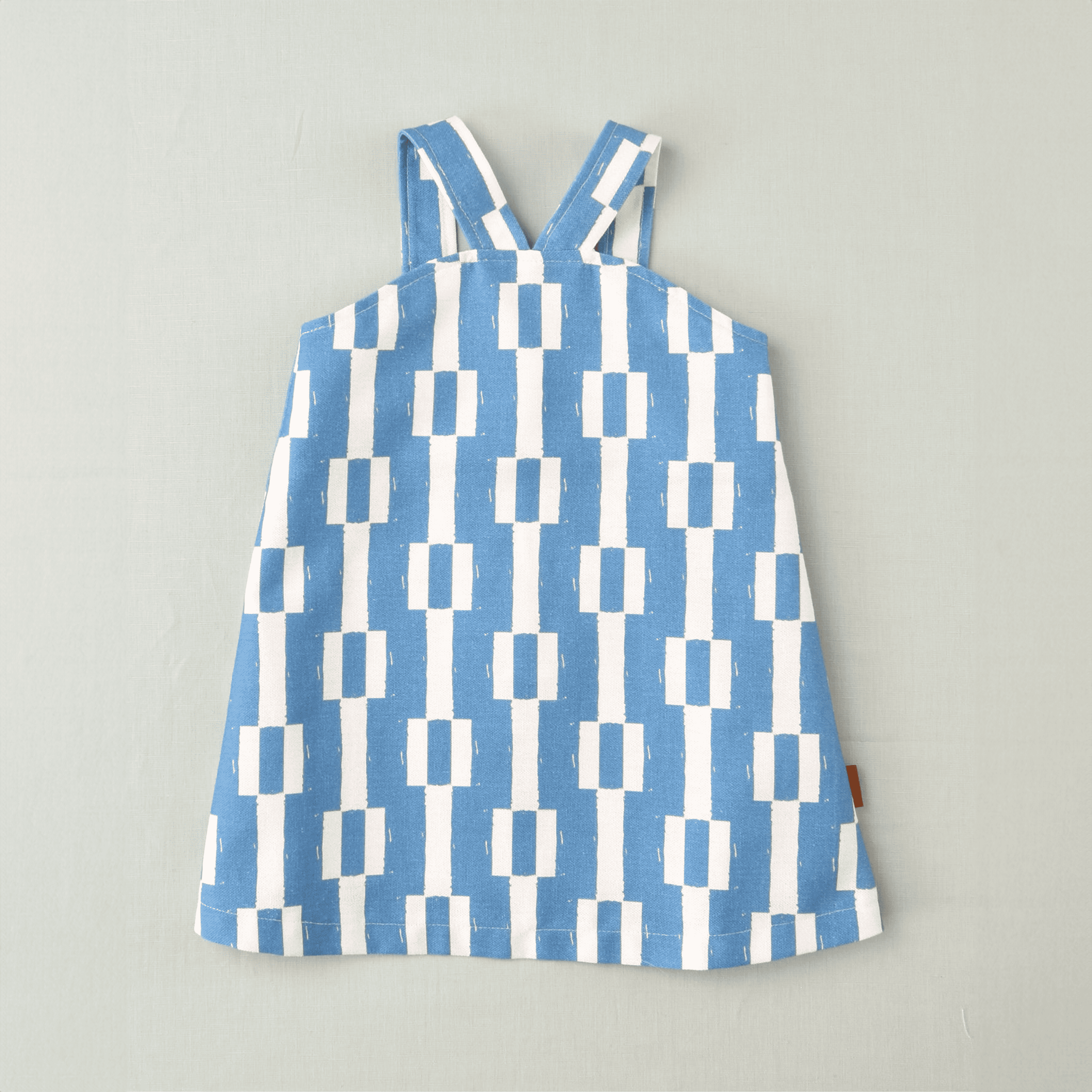 Vestido geométrico azul niña