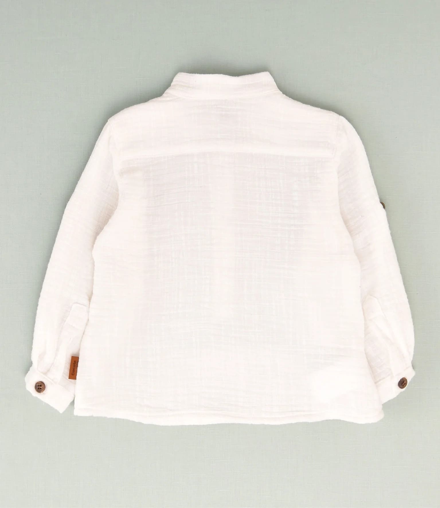 Camisa blanca niño cuello mao blanca
