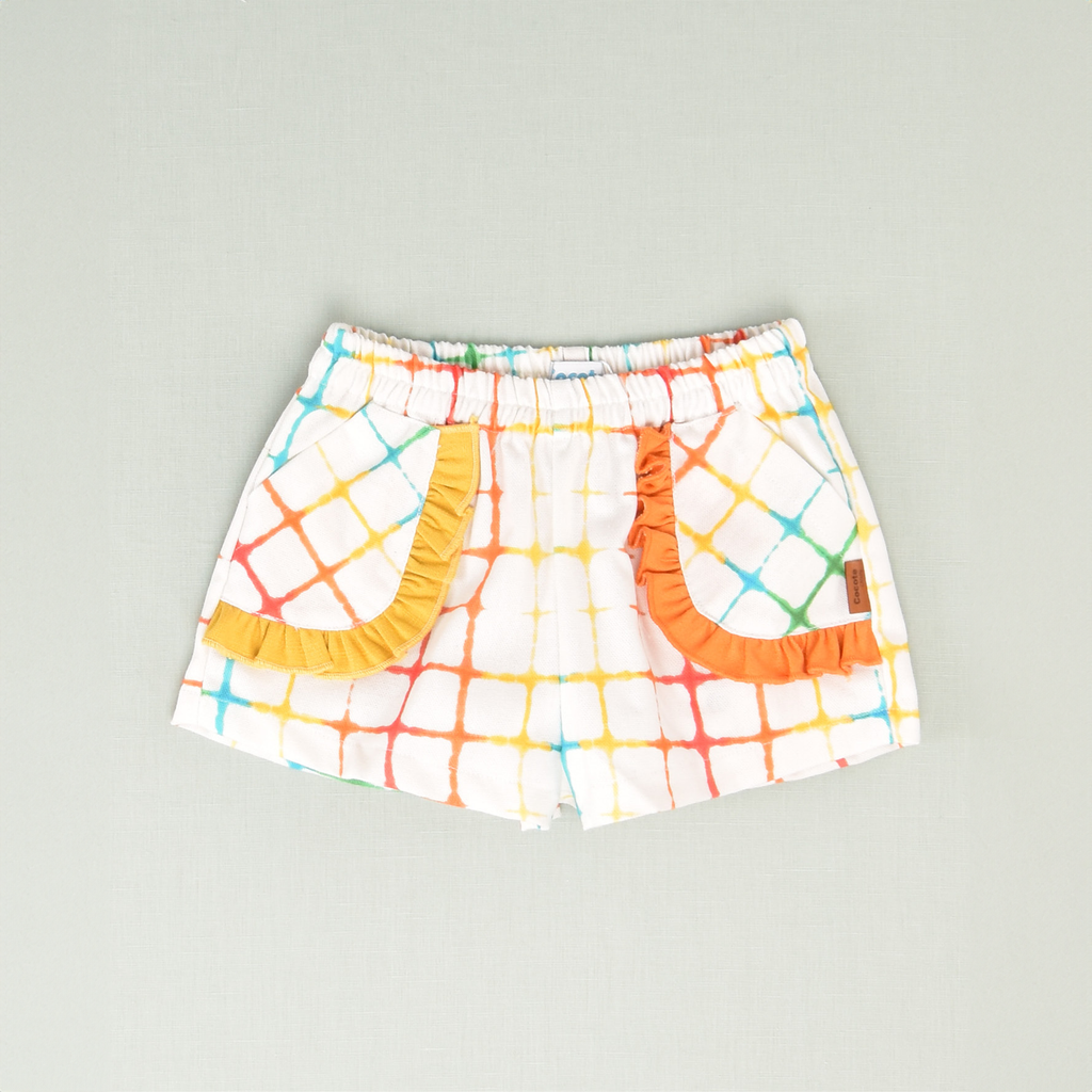 Bermuda multicolor tie dye niña