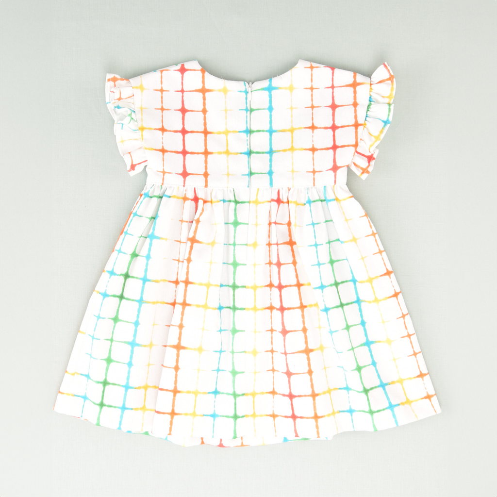 Vestido multicolor tie dye niña