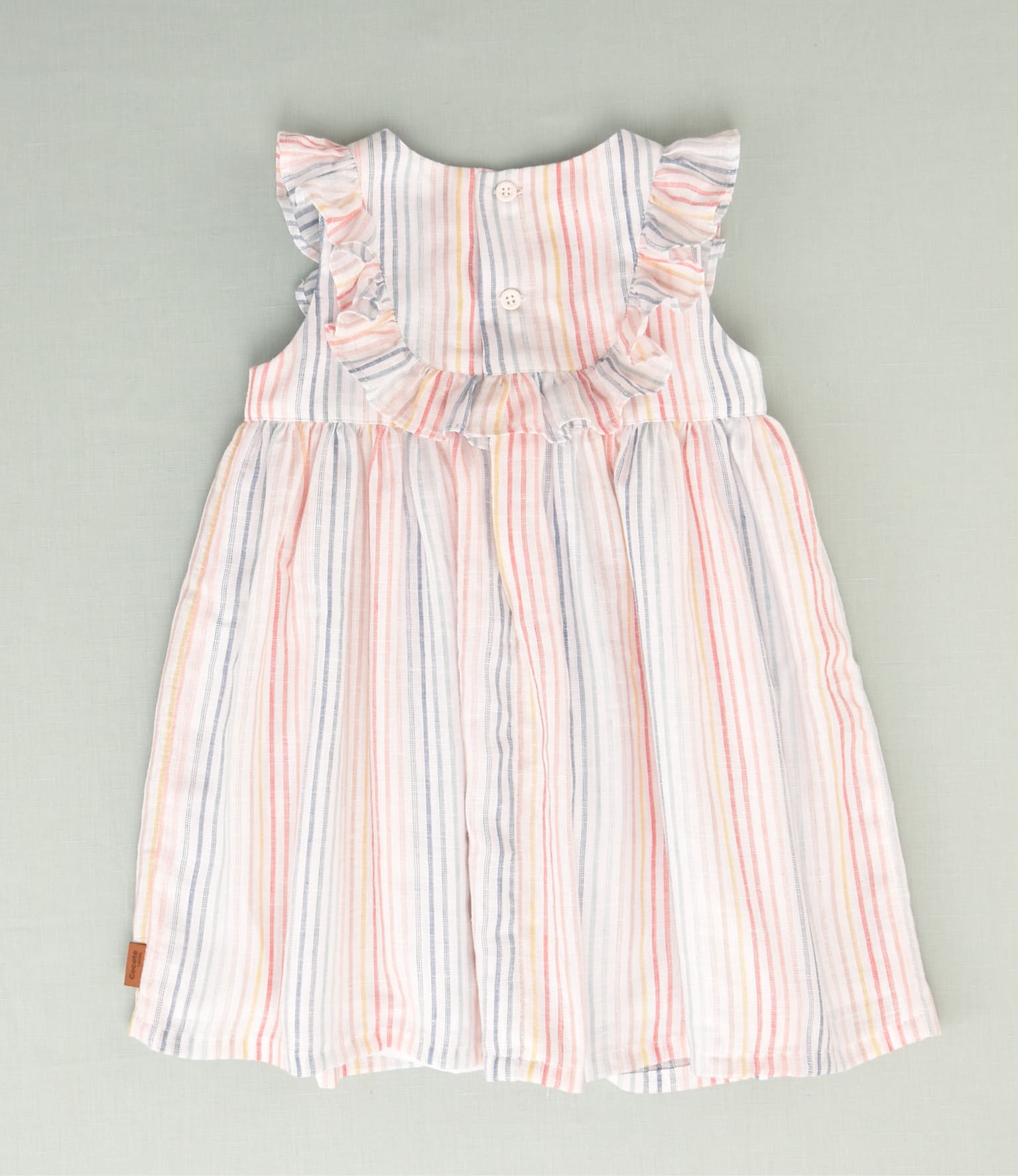 Vestido de rayas multicolor niña