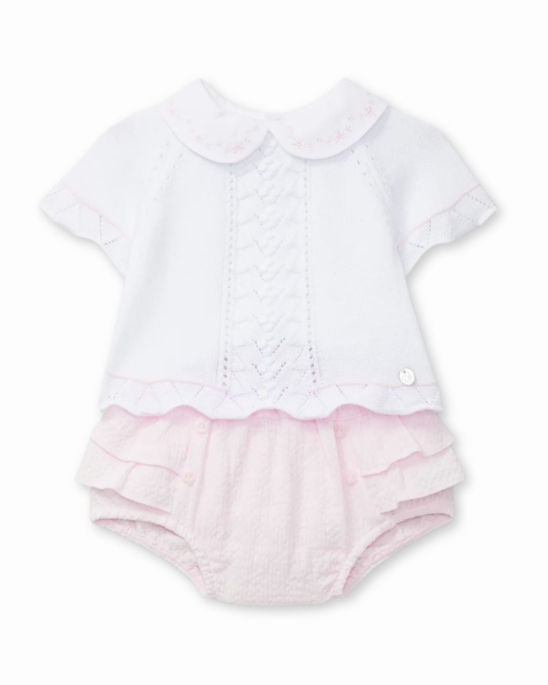 Conjunto bicolor camiseta braguita tricot recién nacida | Dr. Kid by Charanga