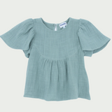 Blusa algodón verde niña