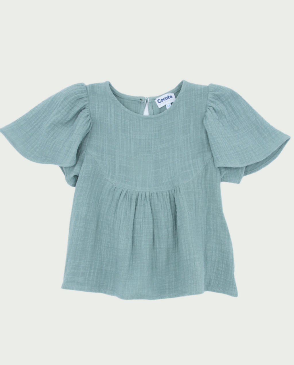Blusa algodón verde niña