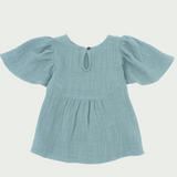 Blusa algodón verde niña