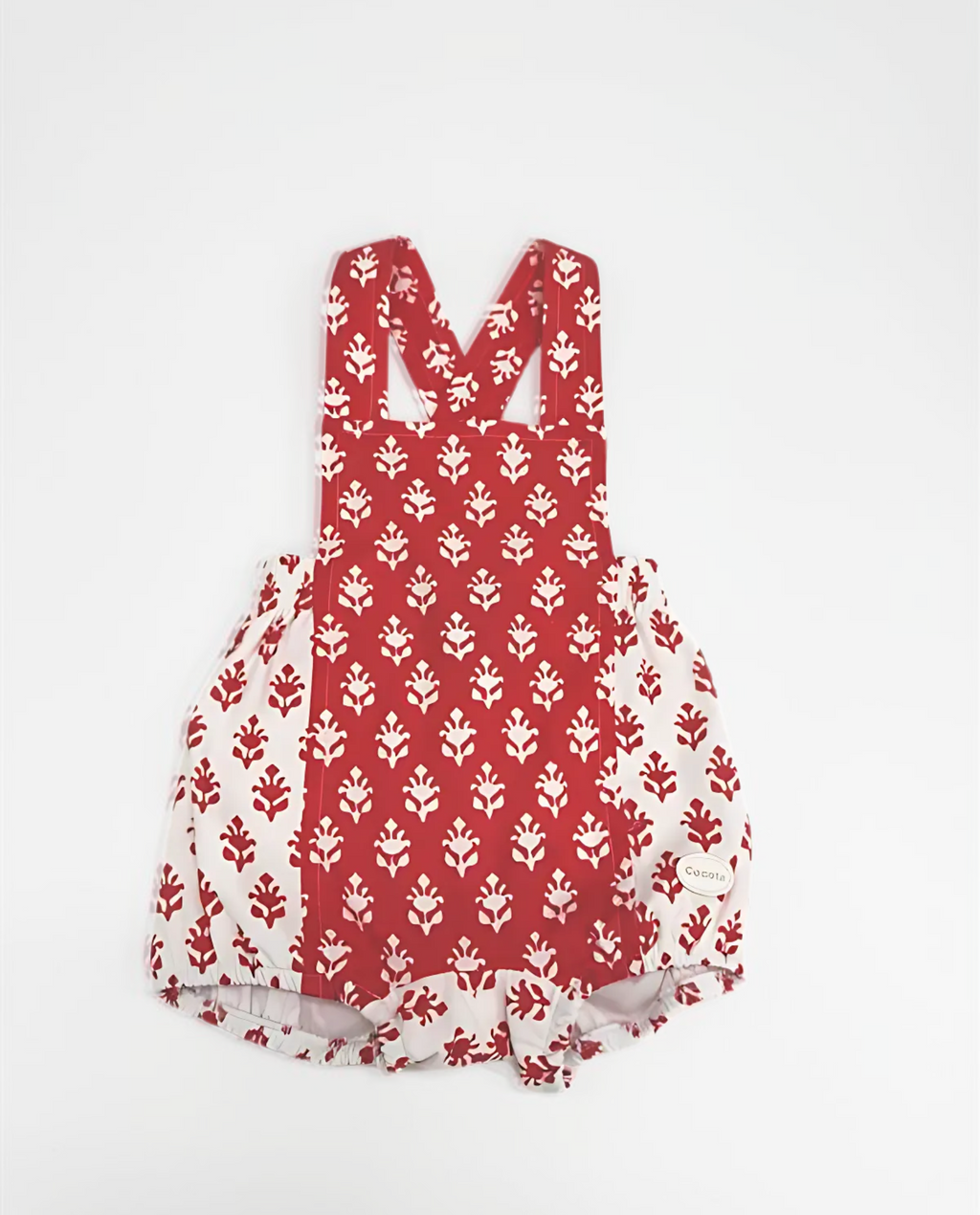 Peto corto estampado flores coral bebé