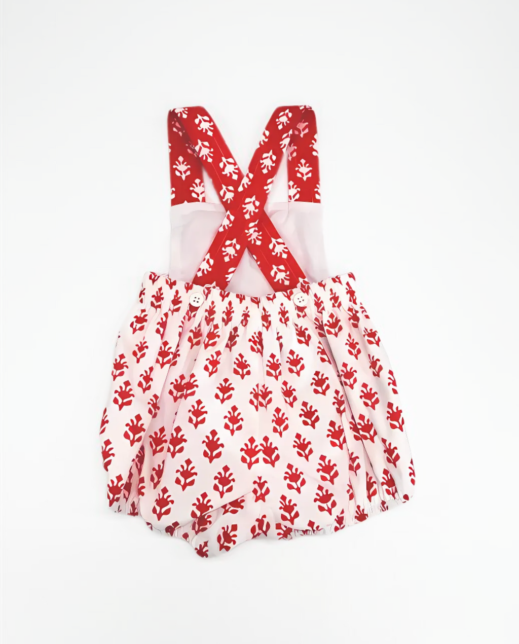 Peto corto estampado flores coral bebé