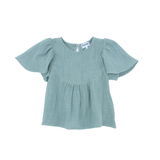 Blusa algodón verde niña