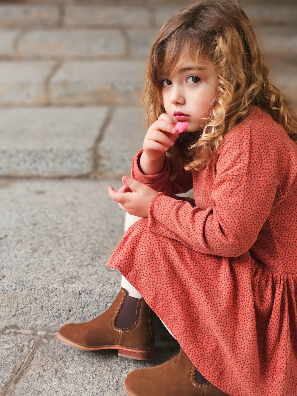 Vestido de niña color estampado Outlet