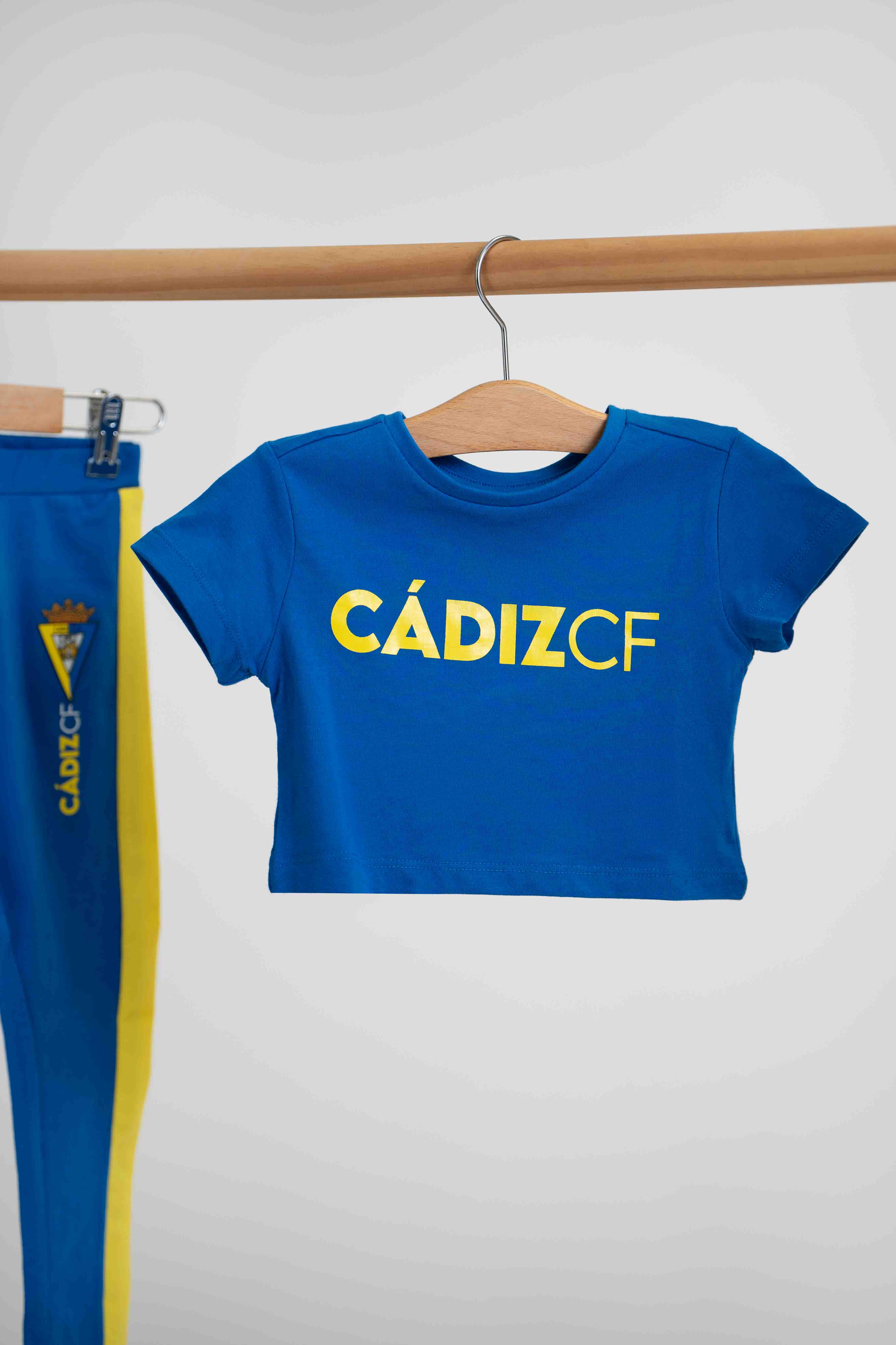 Camiseta crop azul niña -  Cádiz CF