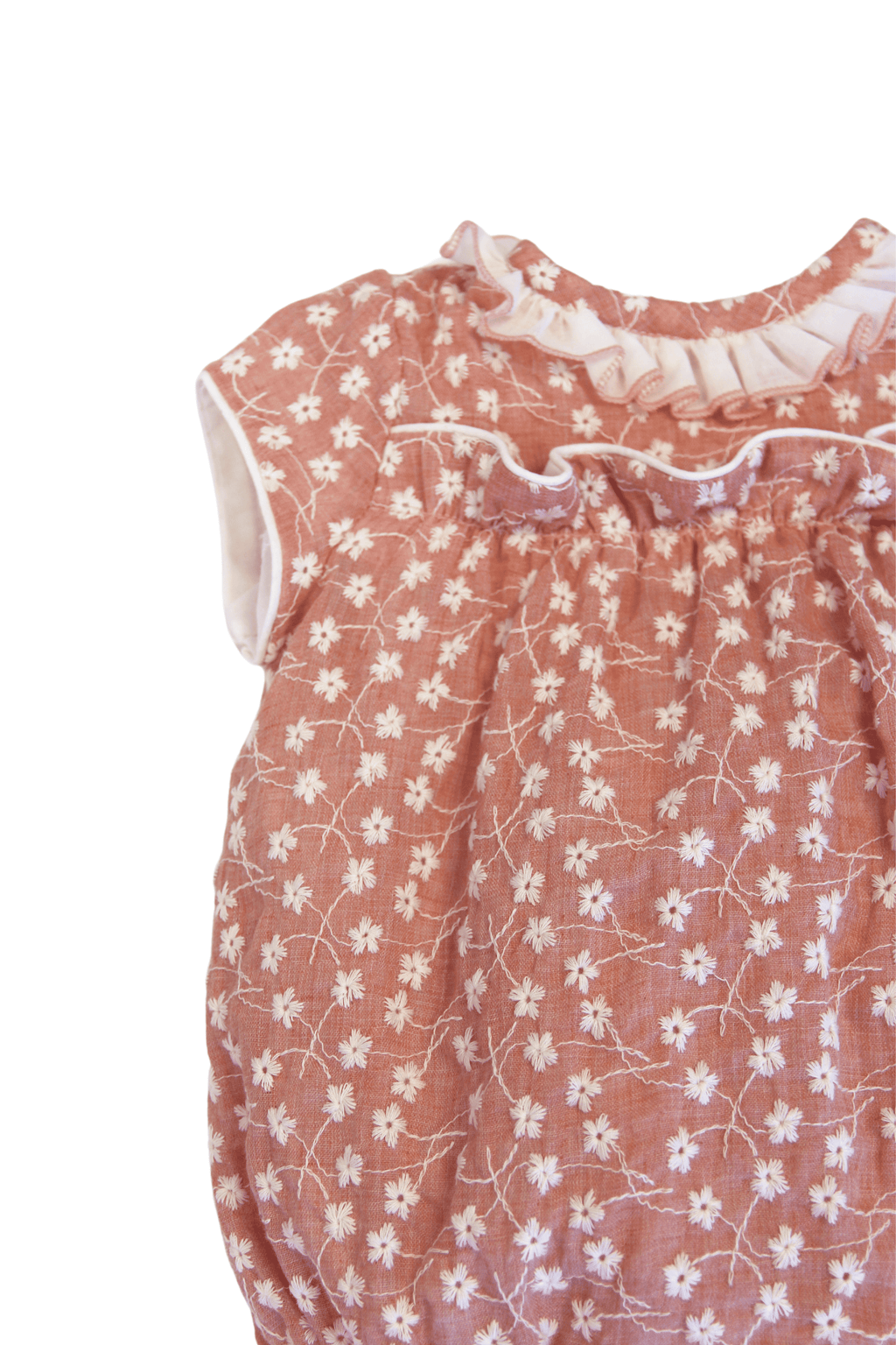 Cocote and Charanga pink baby romper