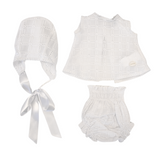 Vestido de recién nacido blanco Cocote & Charanga