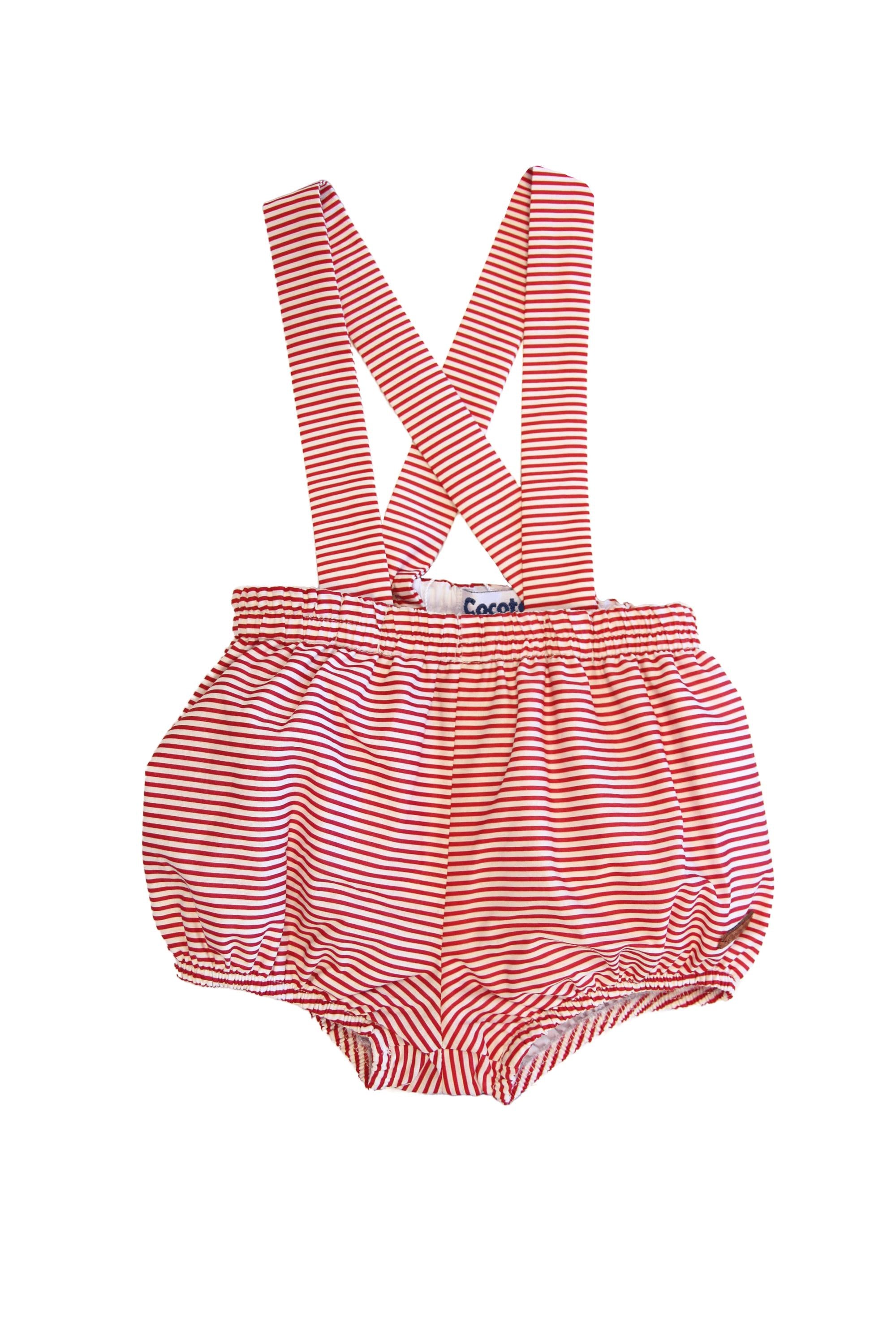 Peto de bebé niño a rayas blanco y rojo Cocote & Charanga