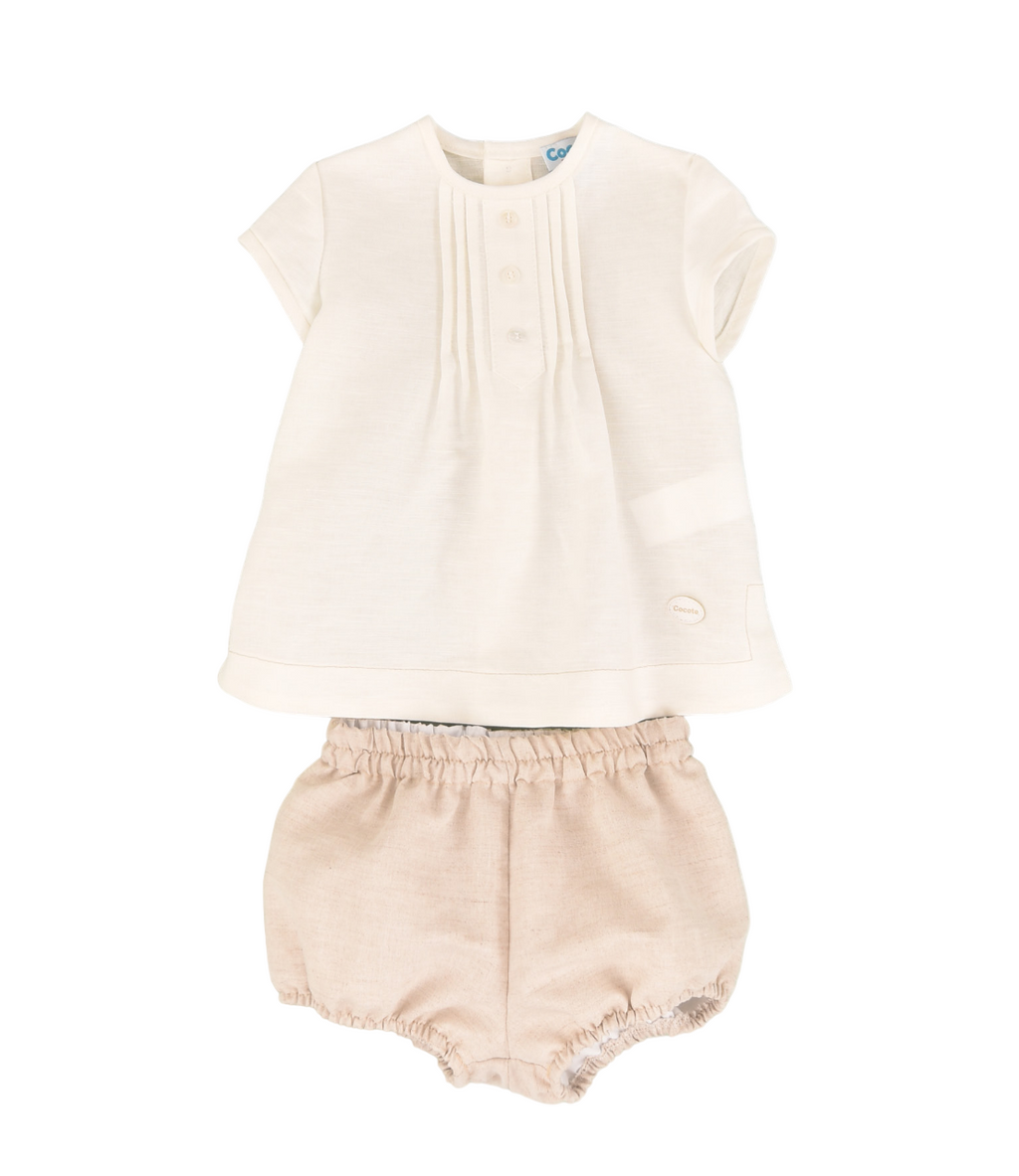 Conjunto de bebé crudo Cocote & Charanga VERANO/Charanga