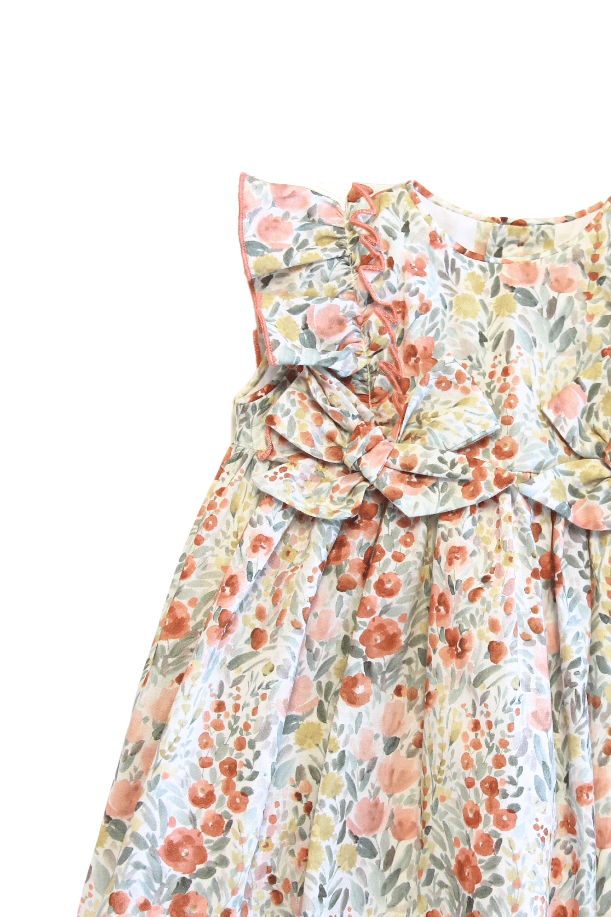 Conjunto vestido y braguita de bebé estampado floral Cocote & Charanga