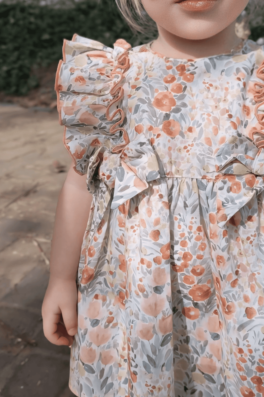 Conjunto vestido y braguita de bebé estampado floral Cocote & Charanga