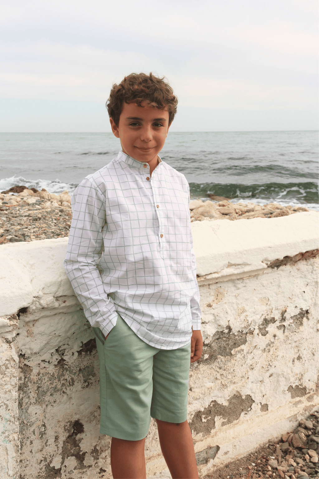 Bermuda de niño verde Cocote & Charanga