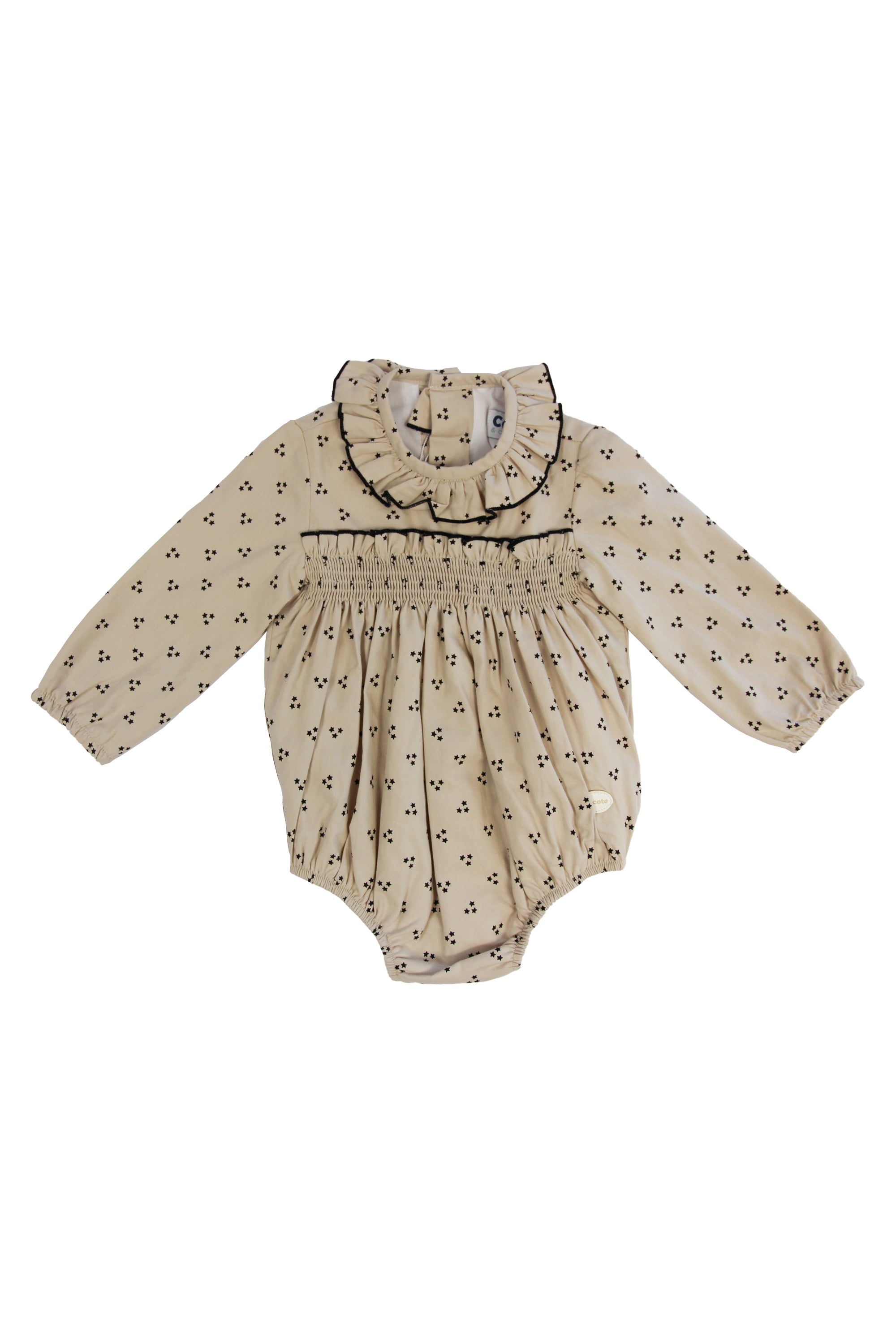 Pelele de bebé beige estrellitas Cocote & Charanga