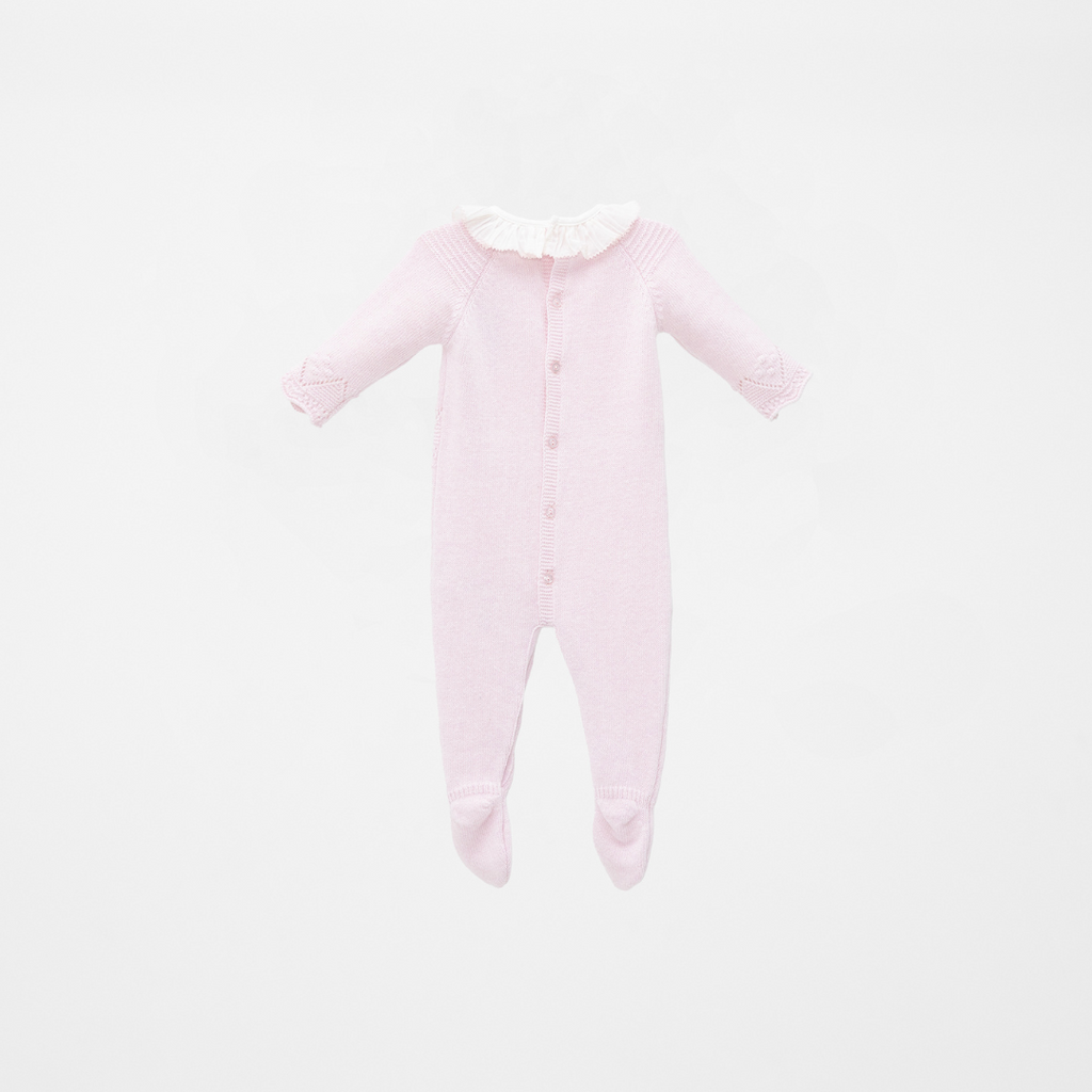 Pelele rosa de punto tricot recién nacida | Dr. Kid by Charanga