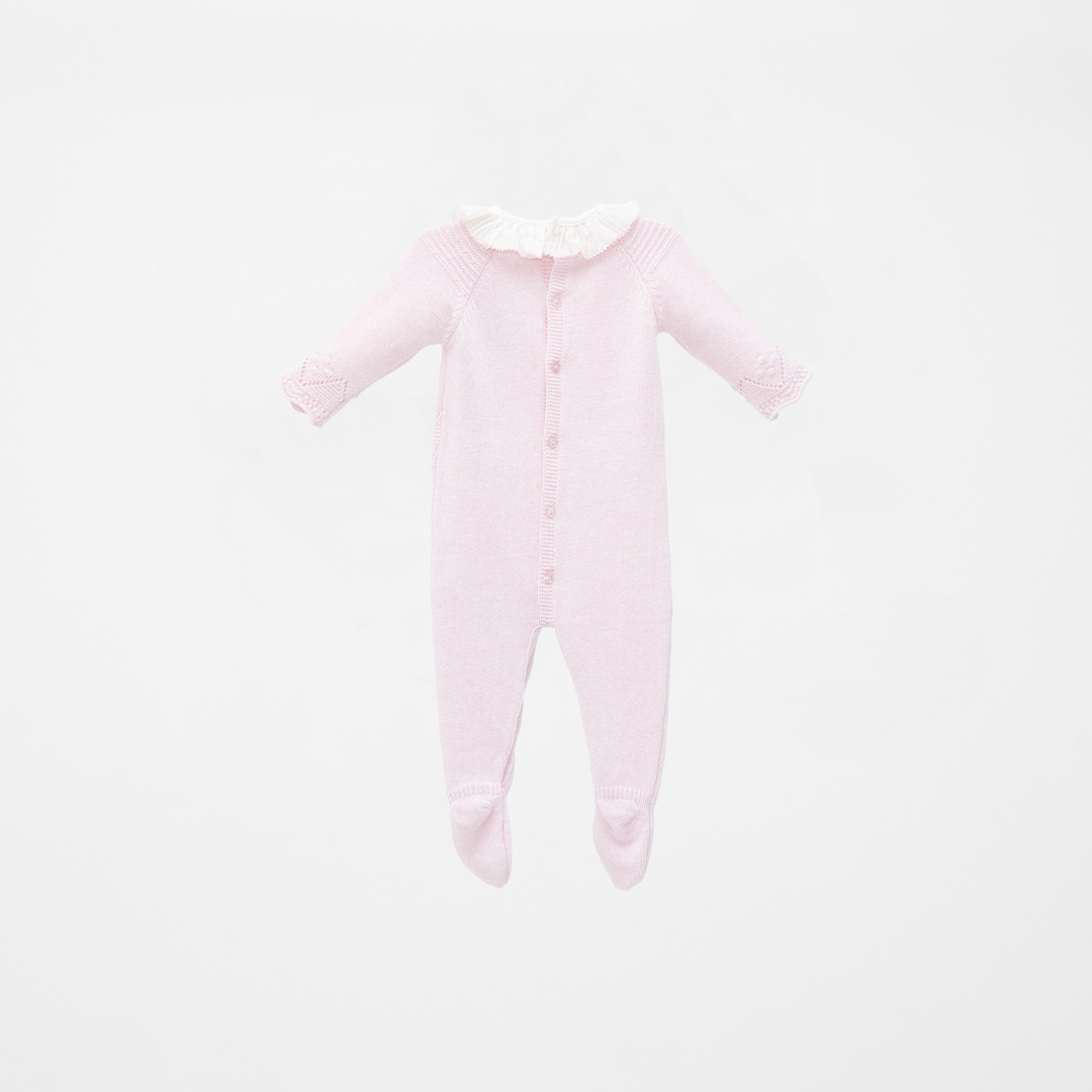 Pelele rosa de punto tricot recién nacida | Dr. Kid by Charanga