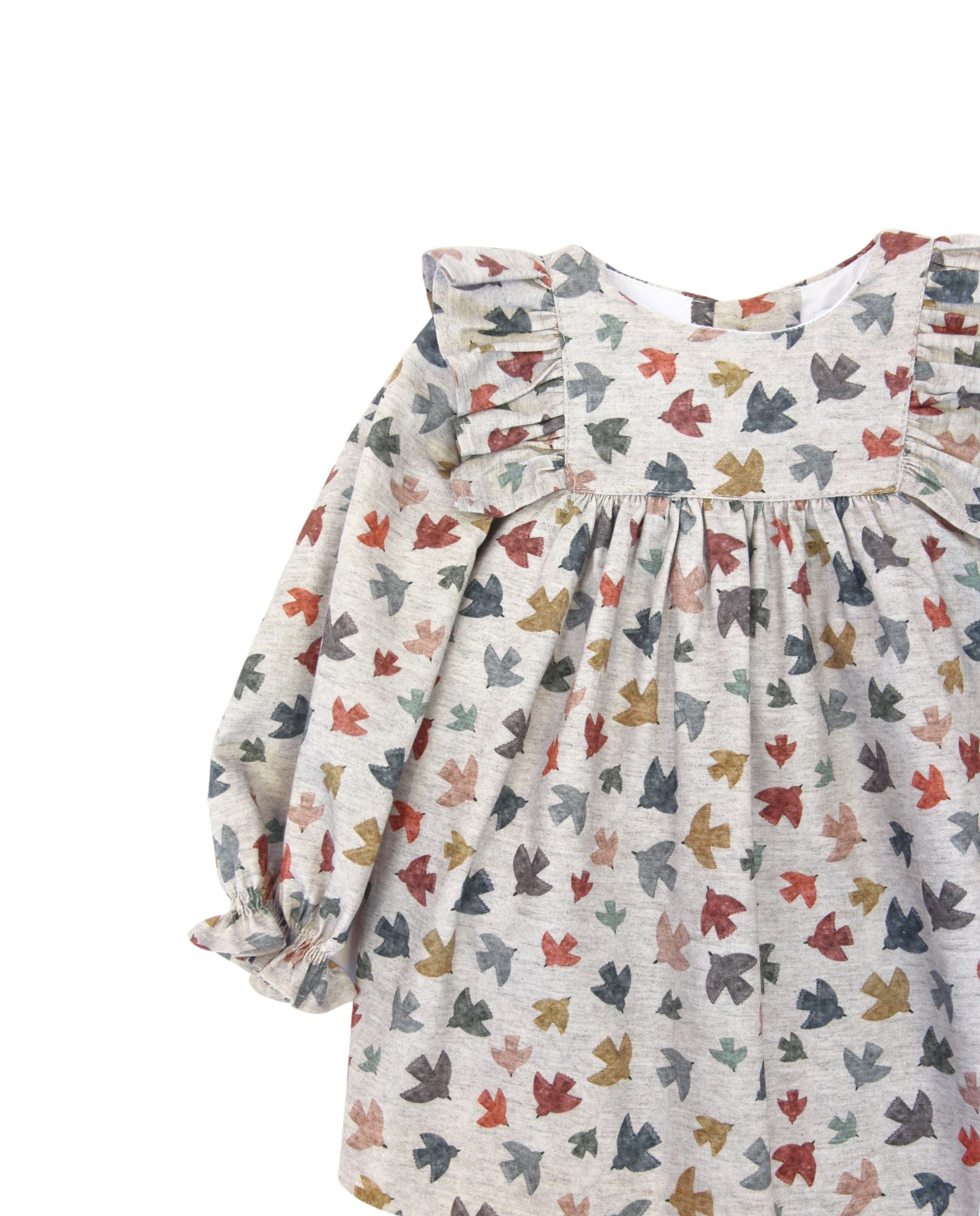 Vestido de bebé pajaritos Cocote & Charanga