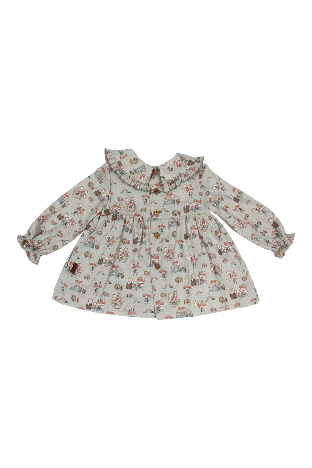 Vestido de bebé estampado otoño Cocote & Charanga