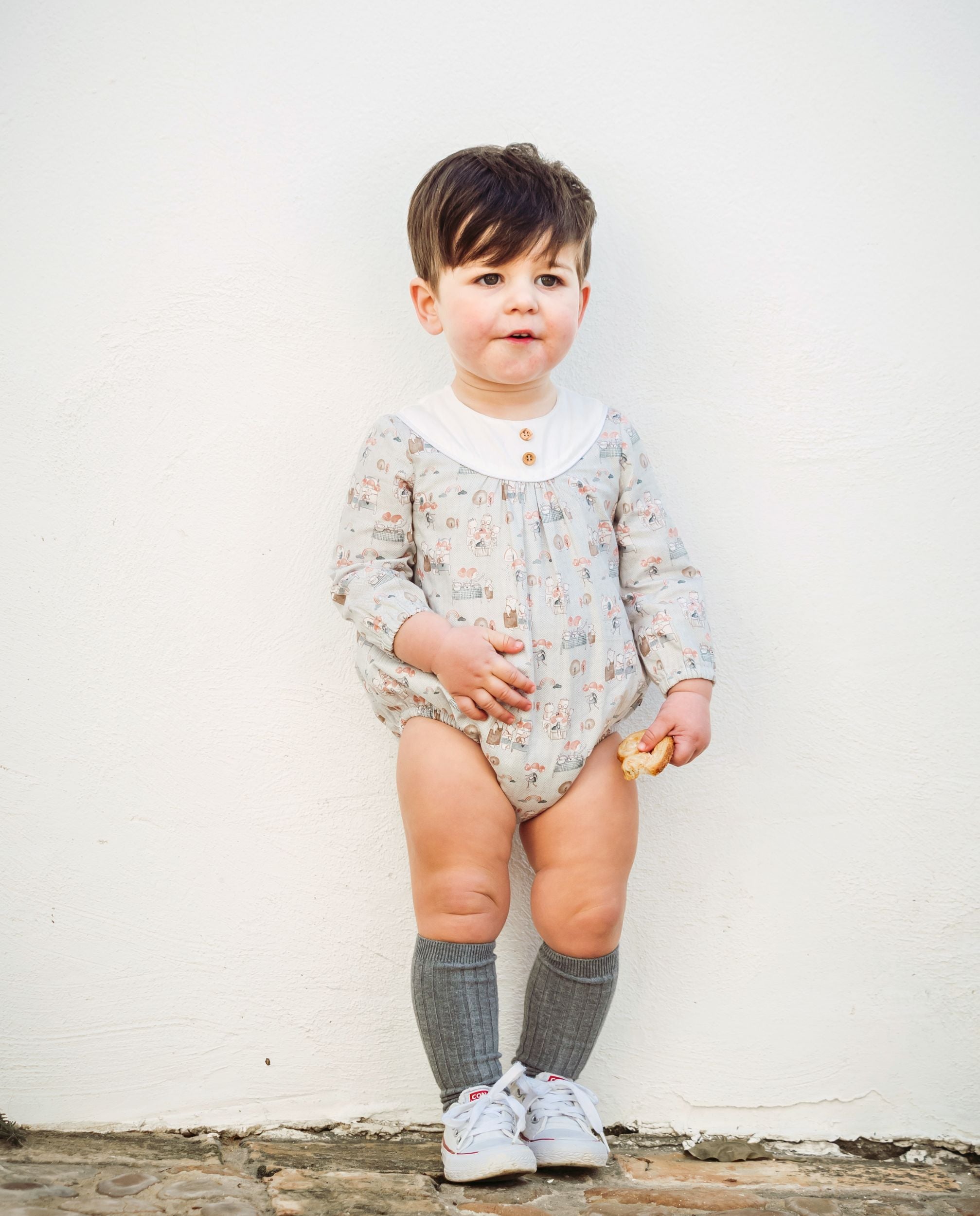 Pelele de bebé estampado otoño Cocote & Charanga