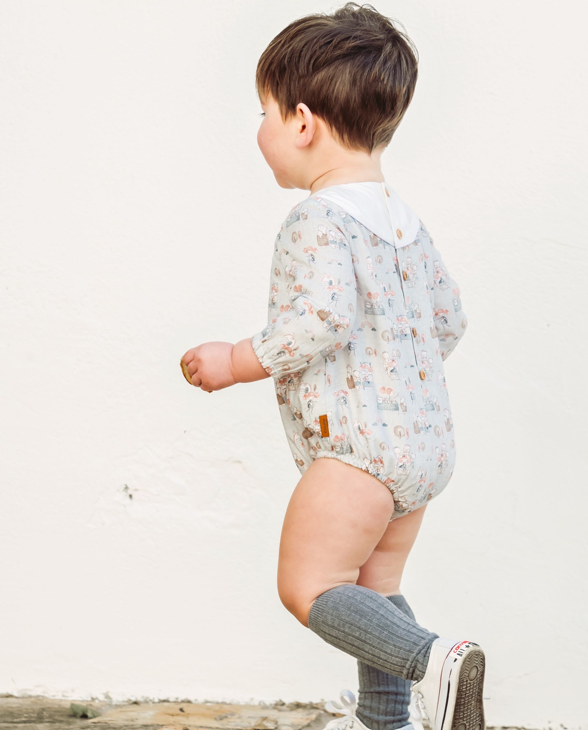 Pelele de bebé estampado otoño Cocote & Charanga