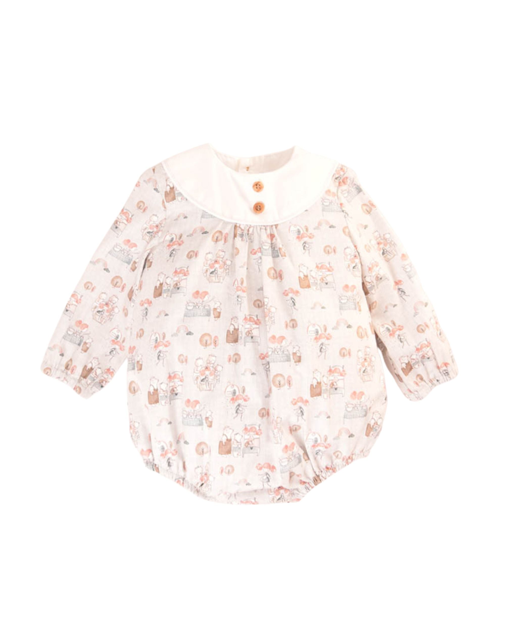 Pelele de bebé estampado otoño Cocote & Charanga