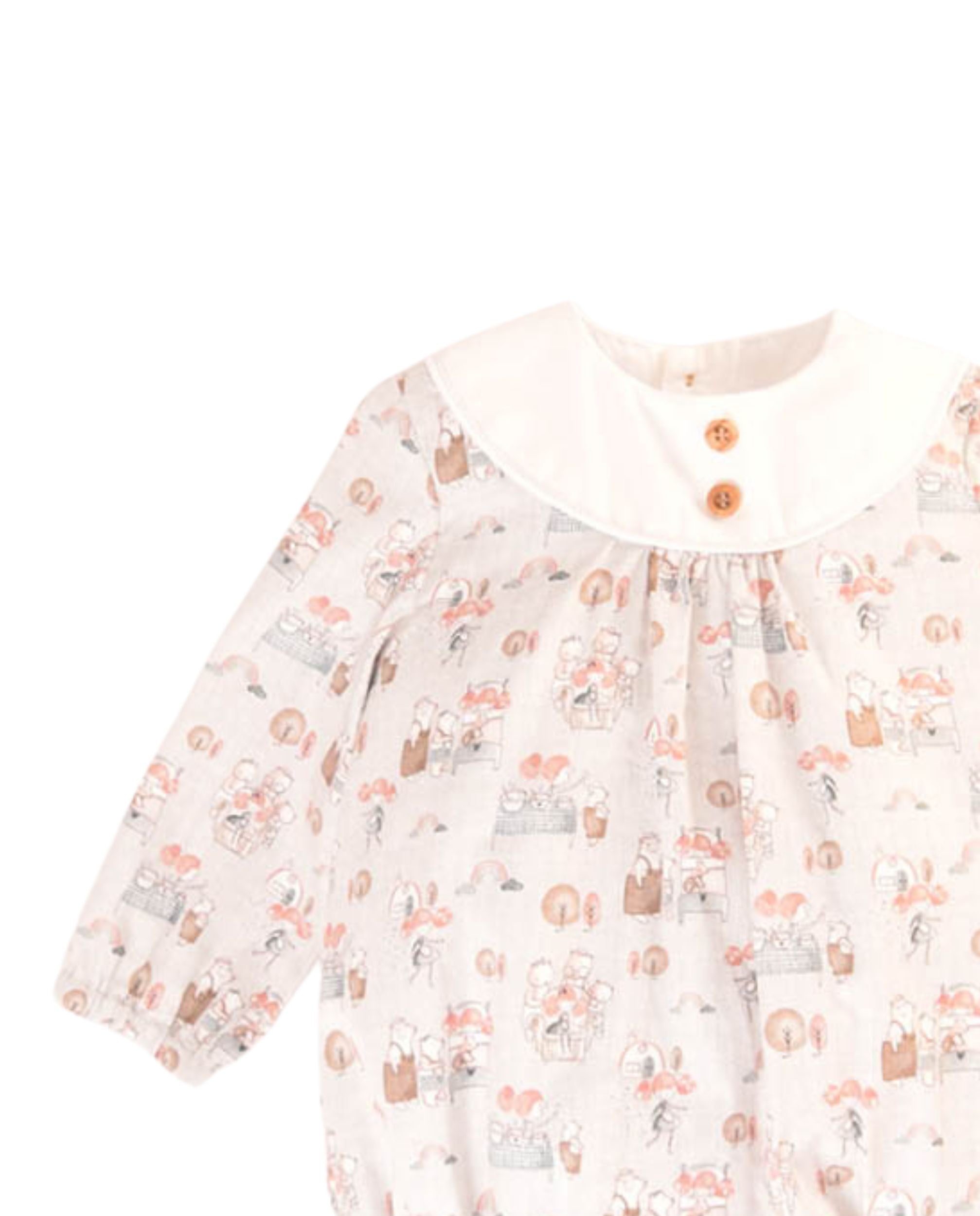 Pelele de bebé estampado otoño Cocote & Charanga