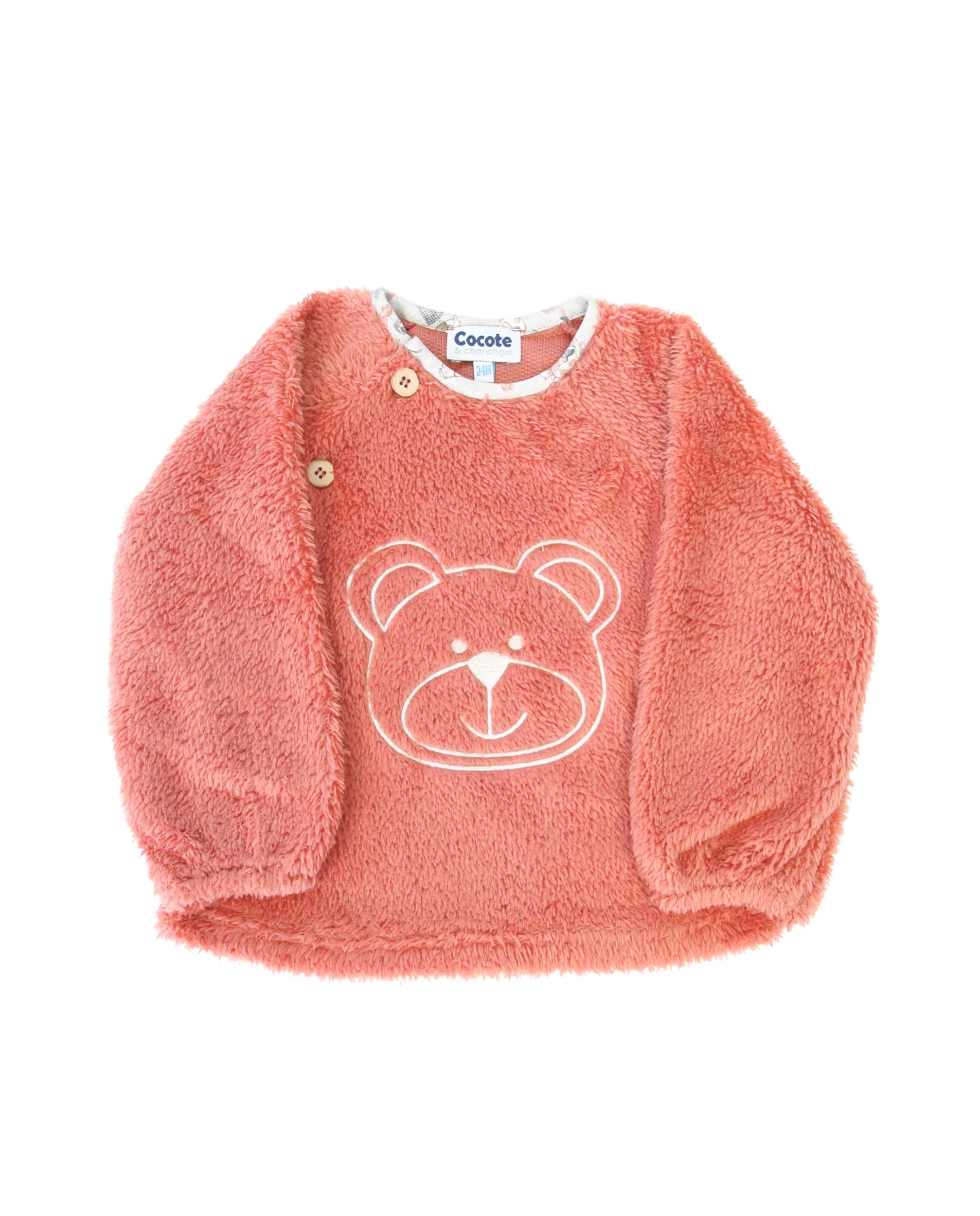 Sudadera de bebé oso rosa Cocote & Charanga