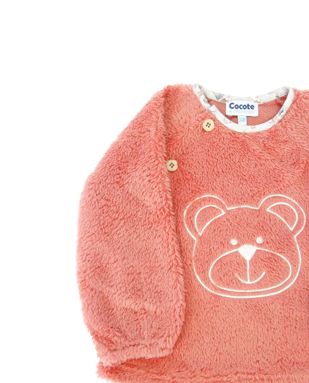 Sudadera de bebé oso rosa Cocote & Charanga