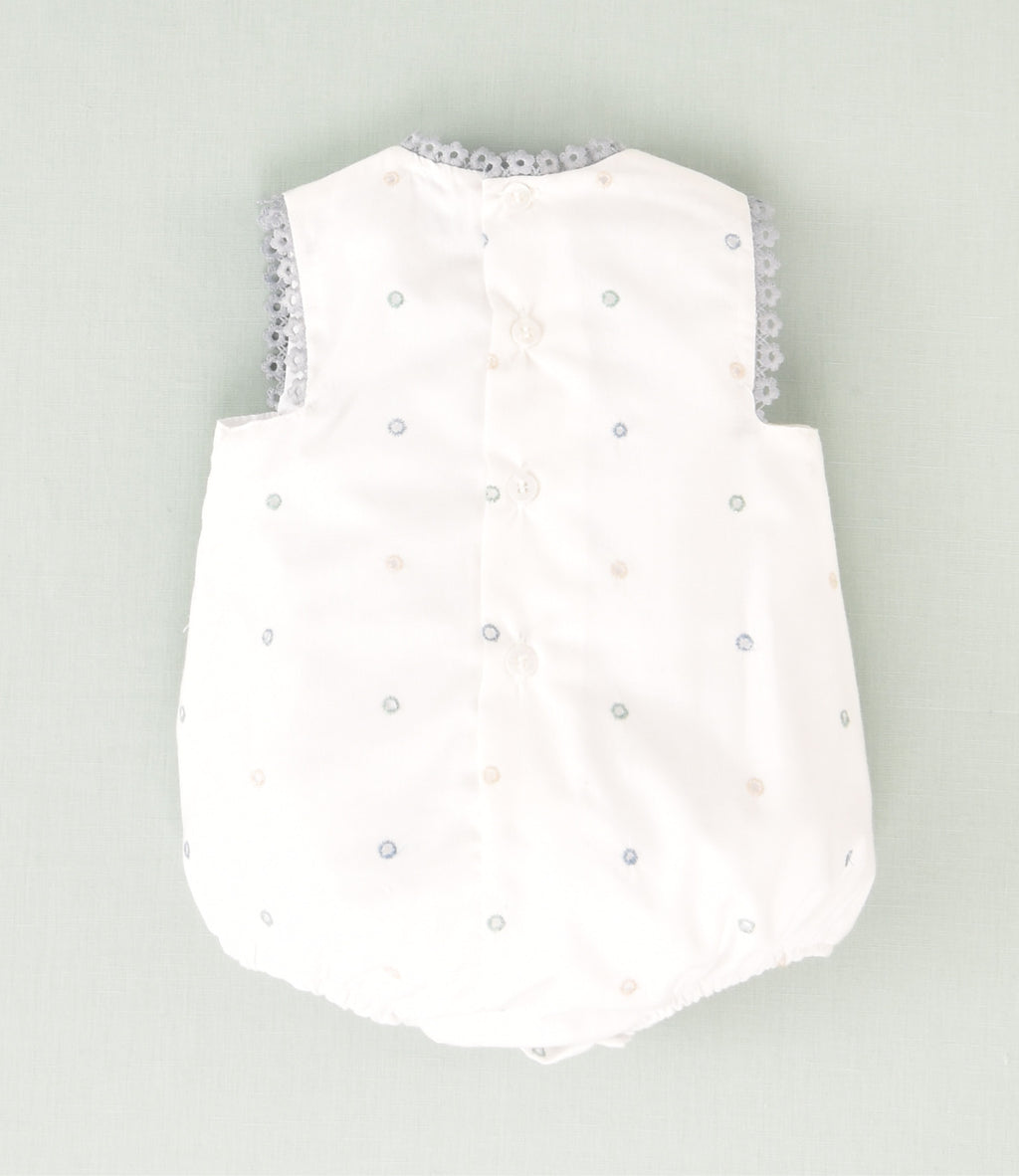 Pelele perforado recién nacido celeste | Cocote by Charanga