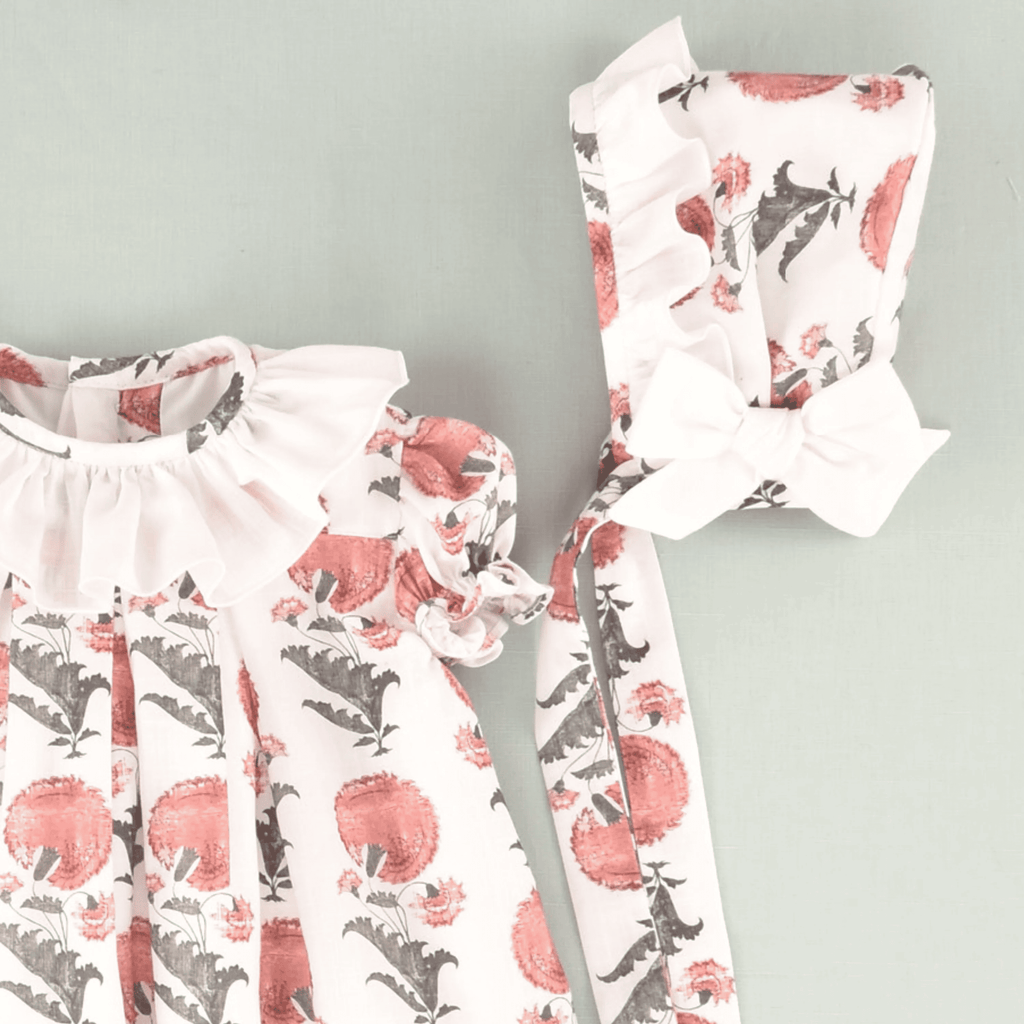 Conjunto vestido de flores recién nacida rosette | Cocote by Charanga
