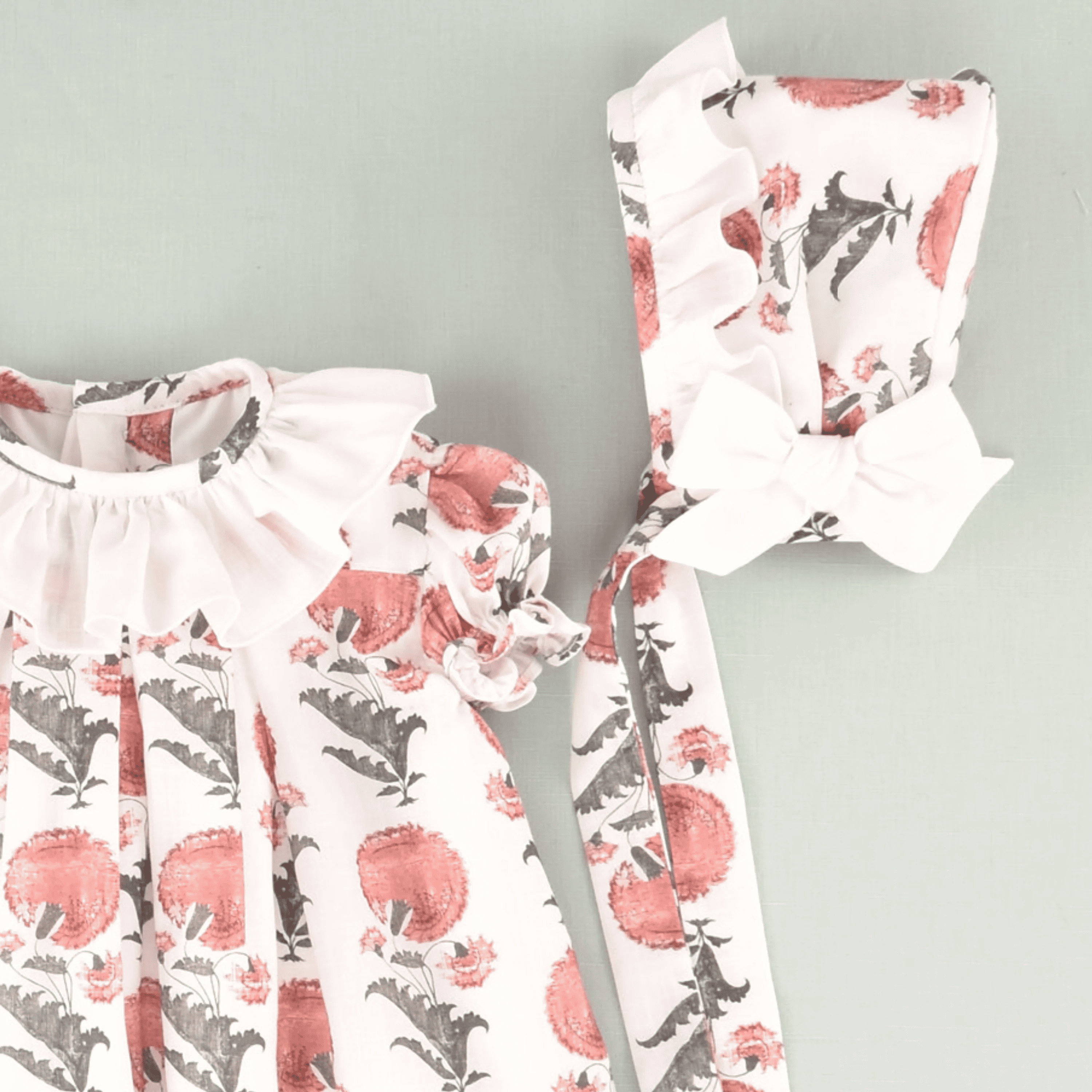 Conjunto vestido de flores recién nacida rosette | Cocote by Charanga