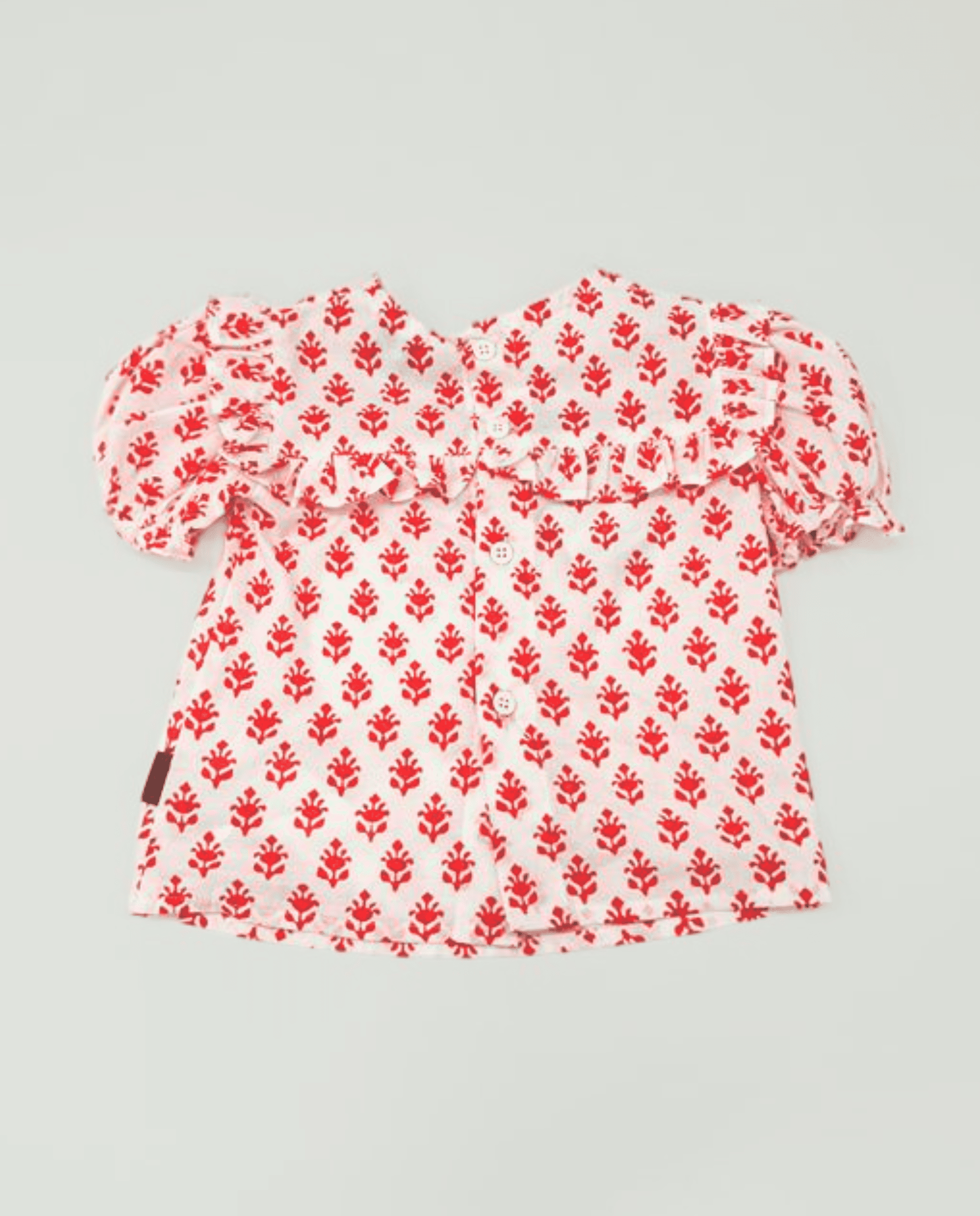 Blusa con estampado de flores coral bebé niña