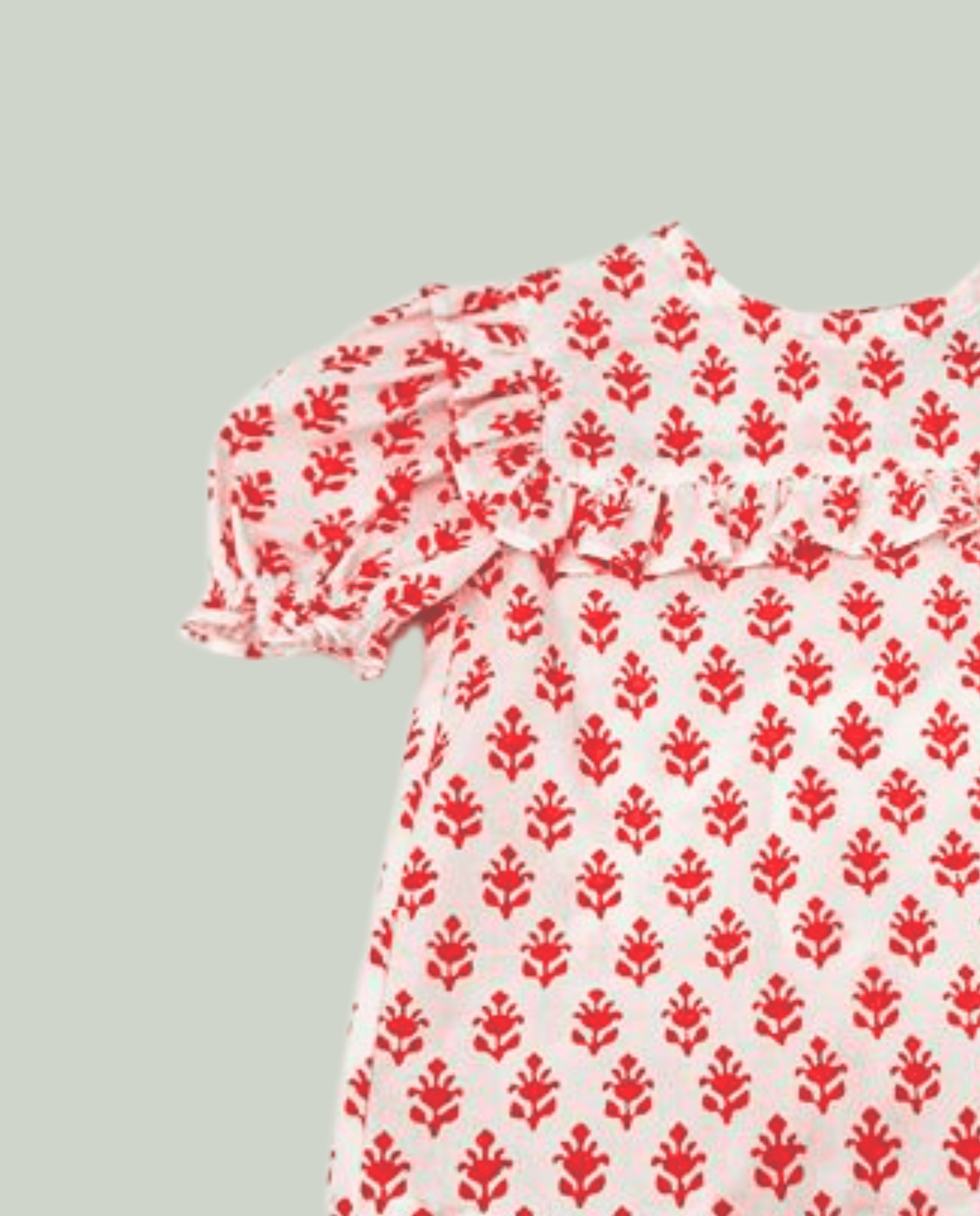 Blusa con estampado de flores coral bebé niña