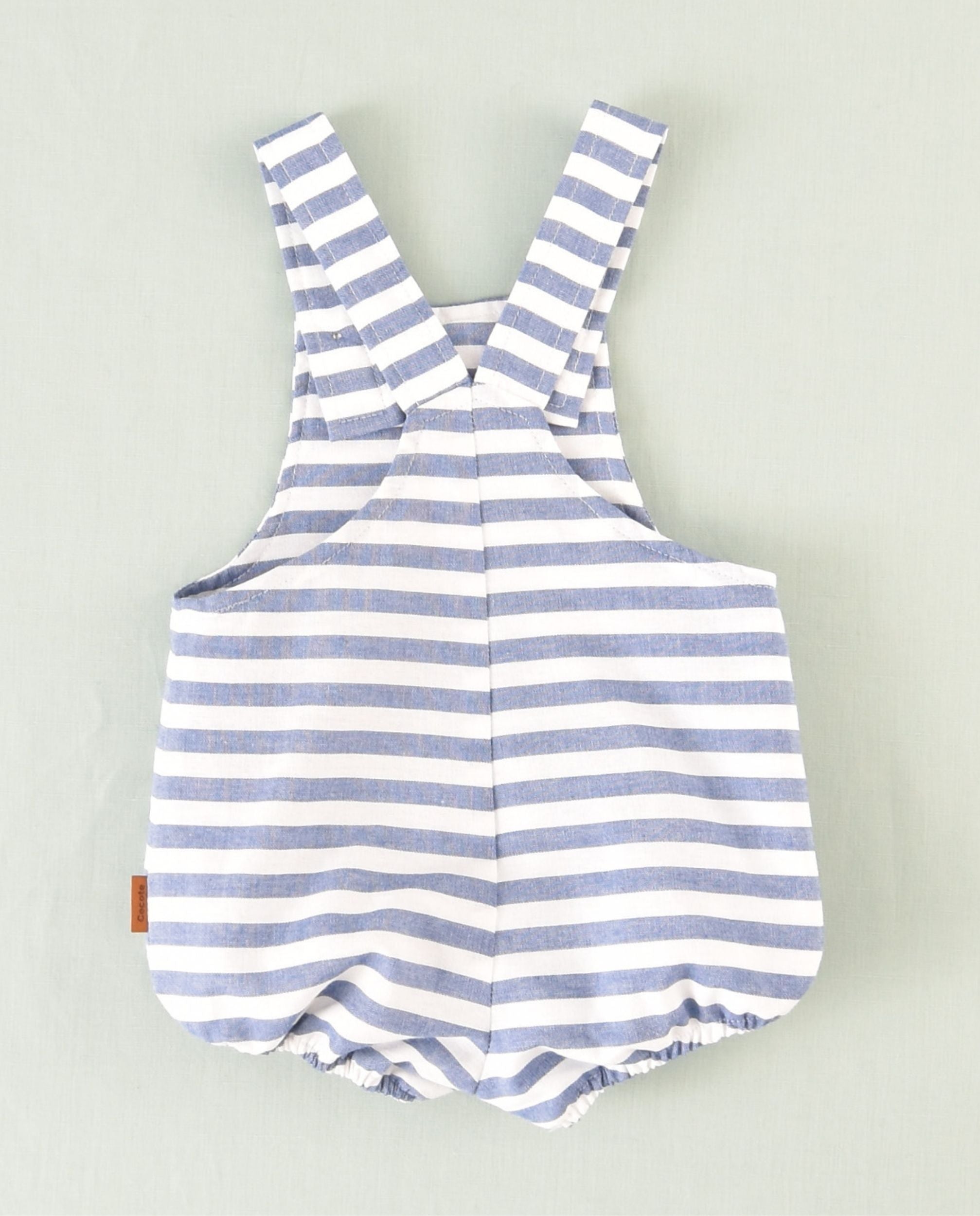 Ranita bebé de rayas celeste