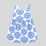 Vestido boho azul niña