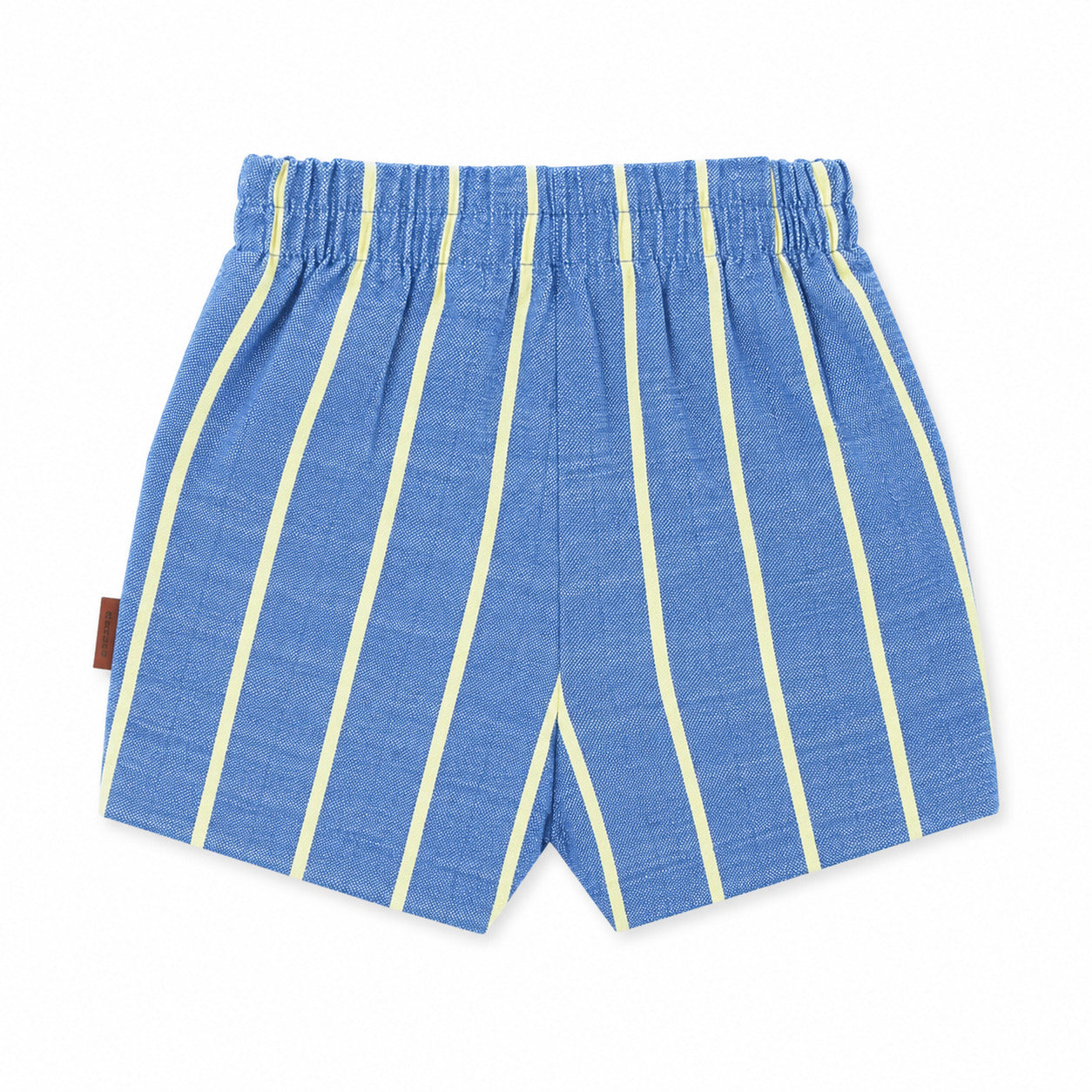 Bermudas rayas amarillo y azul niño