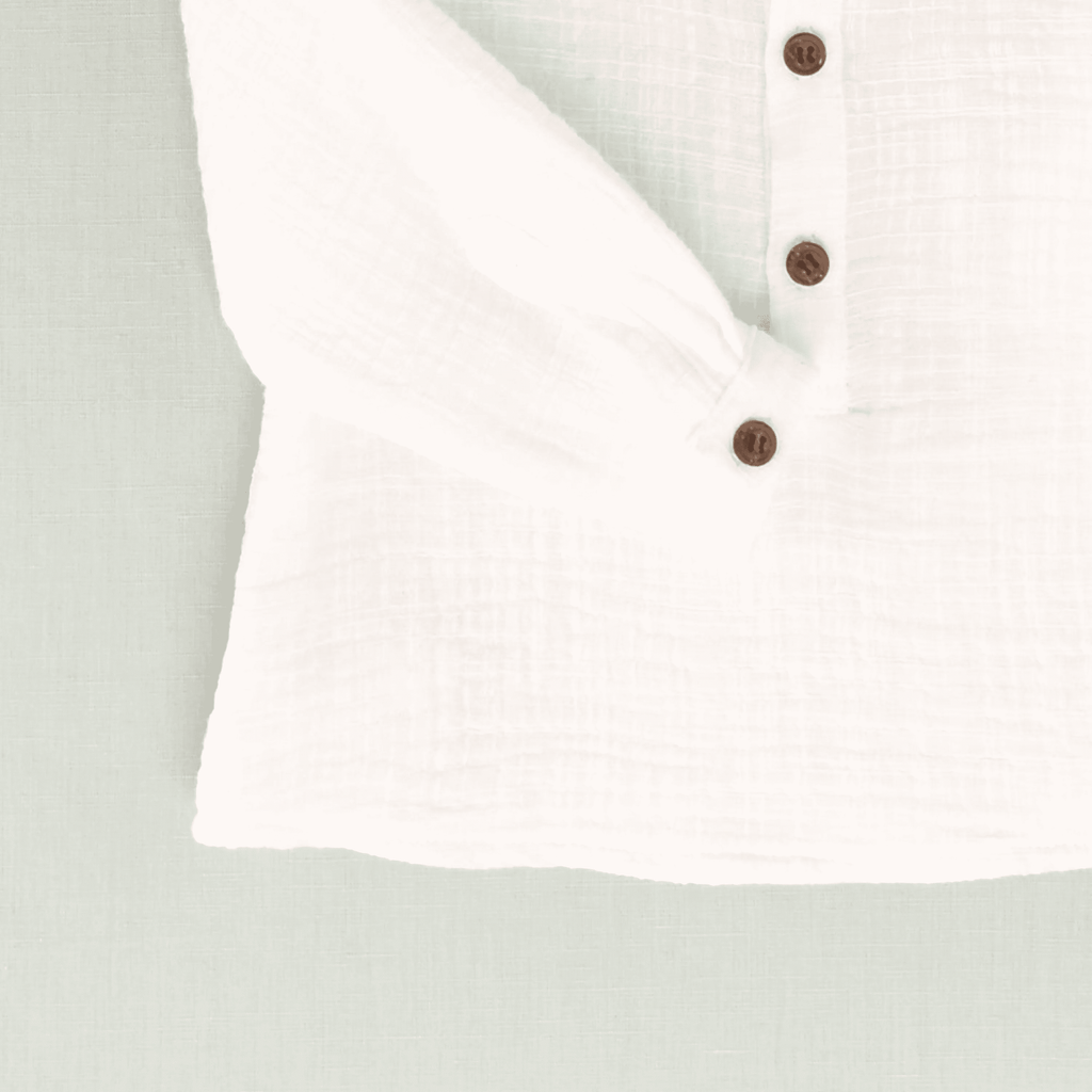 Camisa blanca niño cuello mao blanca