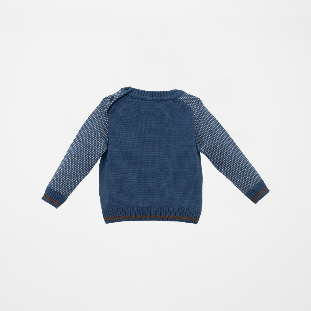 Jersey bebé manga larga azul osito