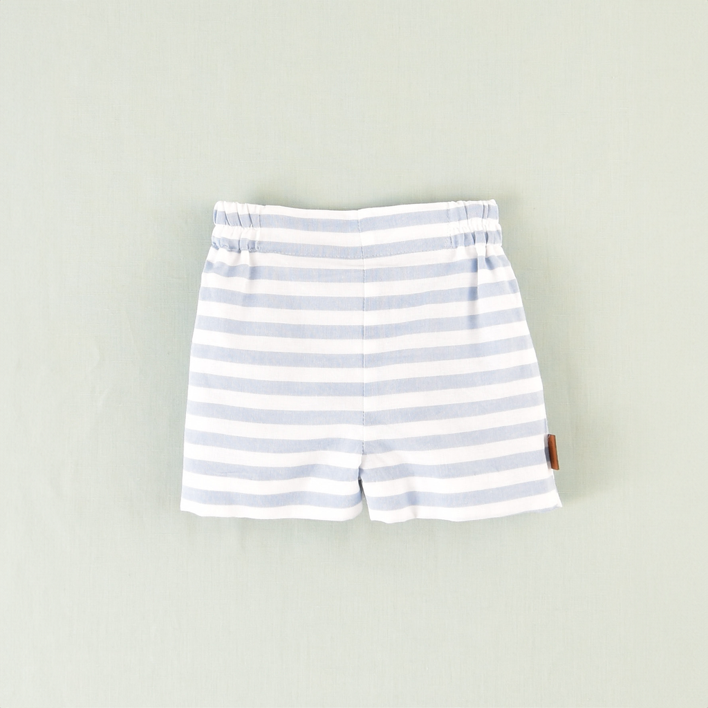 Pantalón corto rayas marino niño