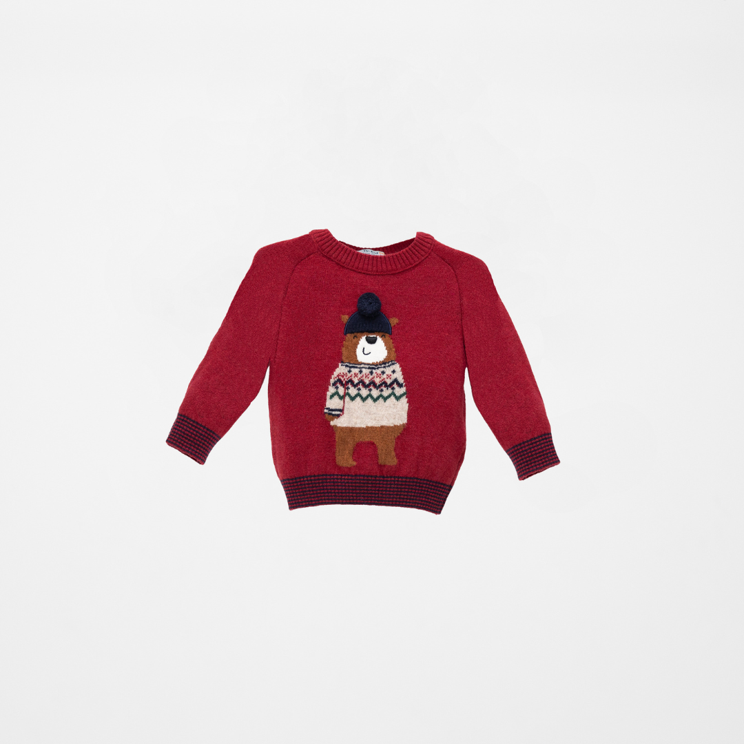 Jersey bebe de punto rojo