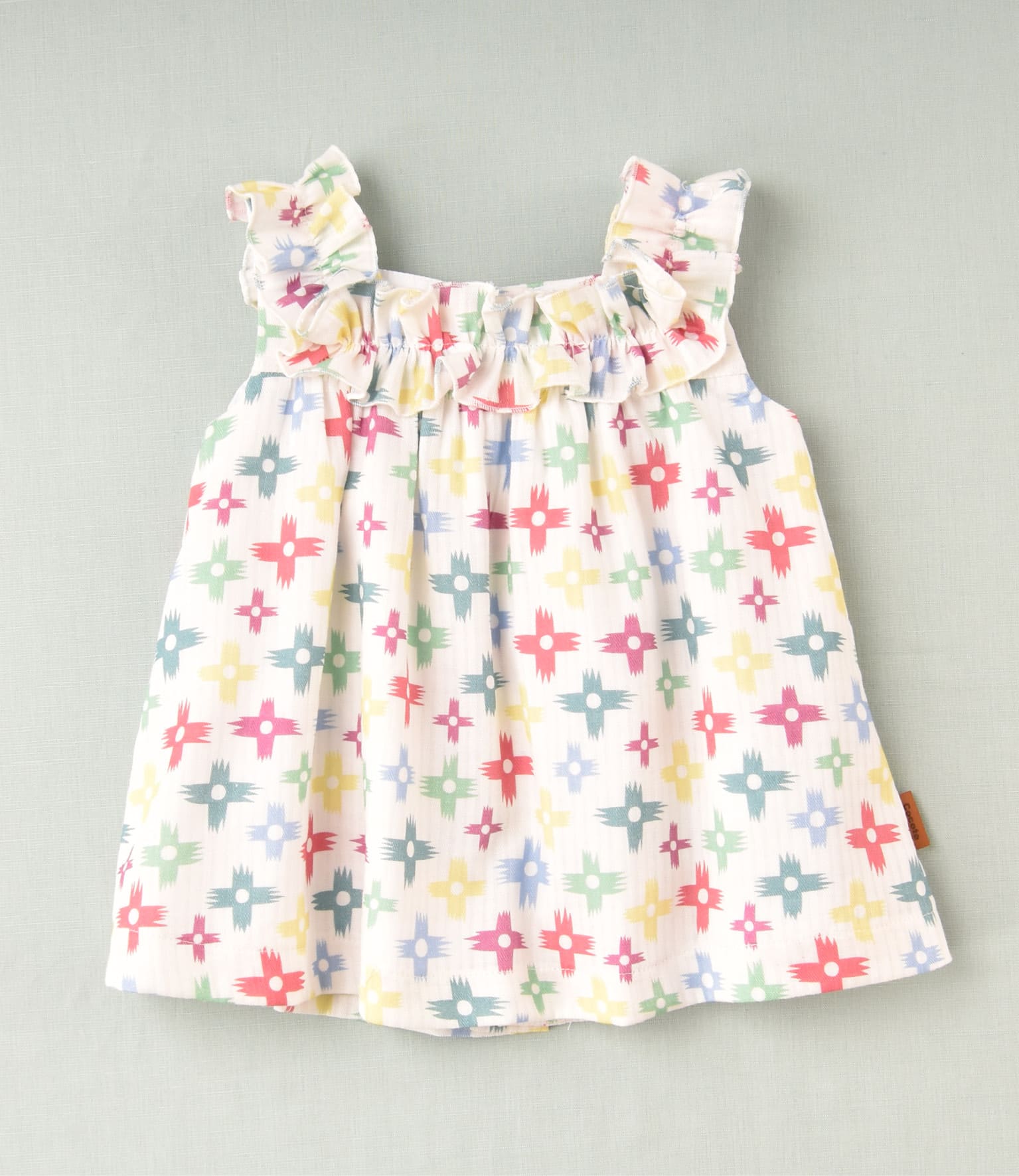 Vestido cruces multicolor bebé niña